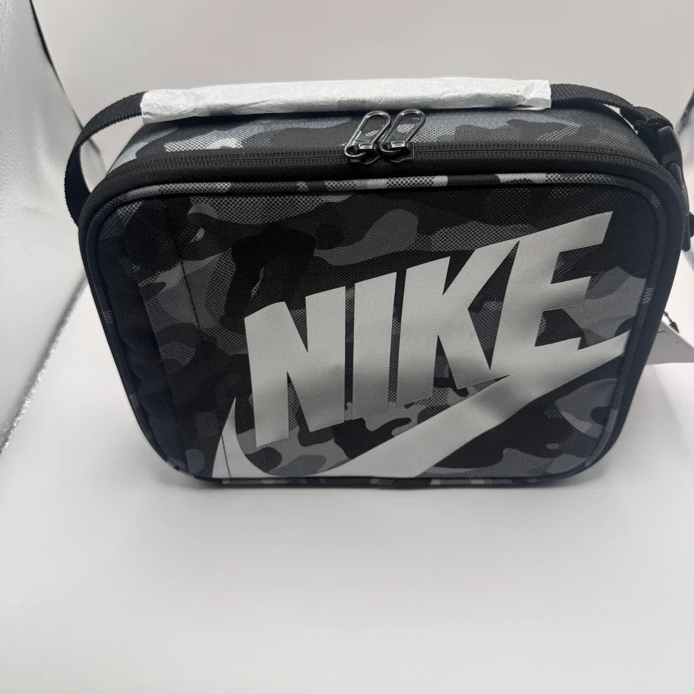 Nike Hard Shell Lunch Box Black Camo 4L Insulated Bag 9A2744-K11 NWT